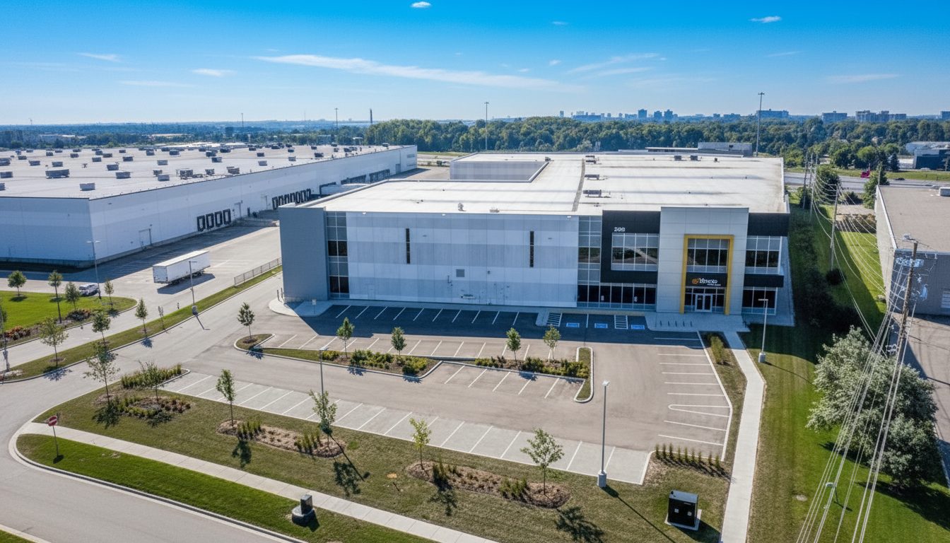 MTLI Group design-build warehouse construction aerial view